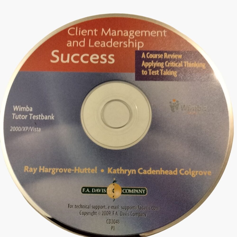 Client Management Leadership Success Critical thinking CD ROM F A Davis